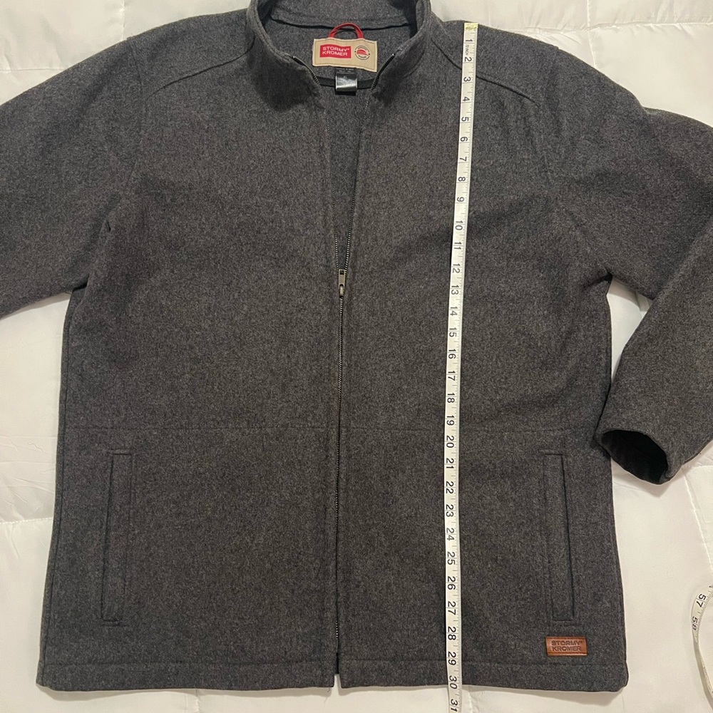 Stormy Kromer Wool blend Men’s Gray Full-Zip Stand Collar Jacket